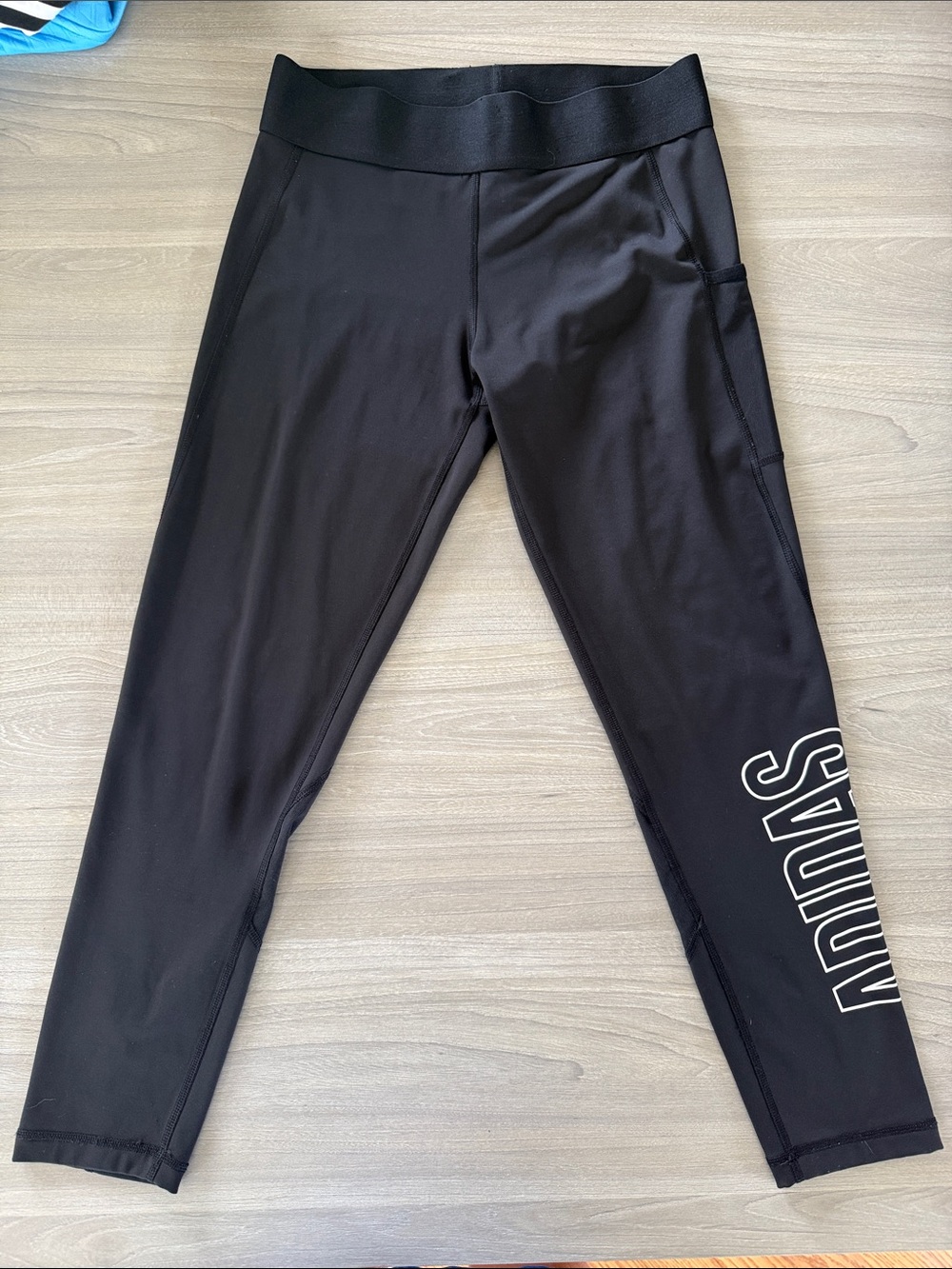 adidas Black Leggings with Side Logo